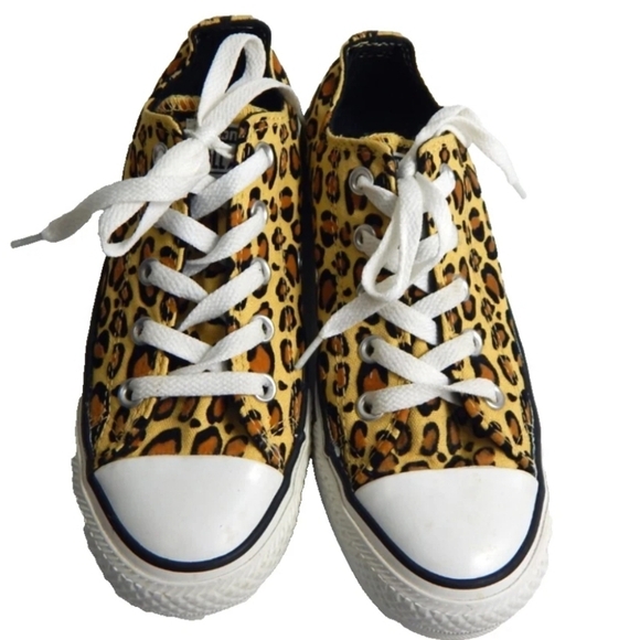 Converse Low OX Leopard Flocked Sneakers - Picture 2 of 8